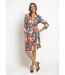 Robe manches 3/4 imprimé ethnique-1