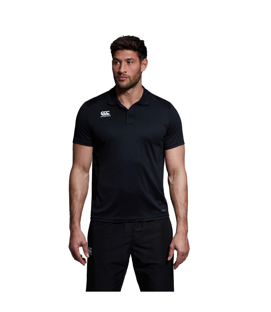 Mens Club Dry Polo Shirt Black Canterbury-1