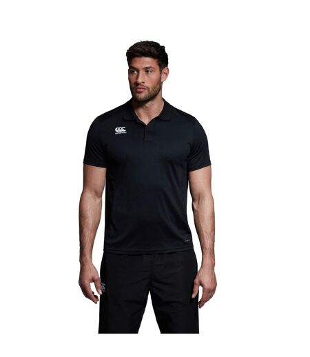 Mens Club Dry Polo Shirt Black Canterbury