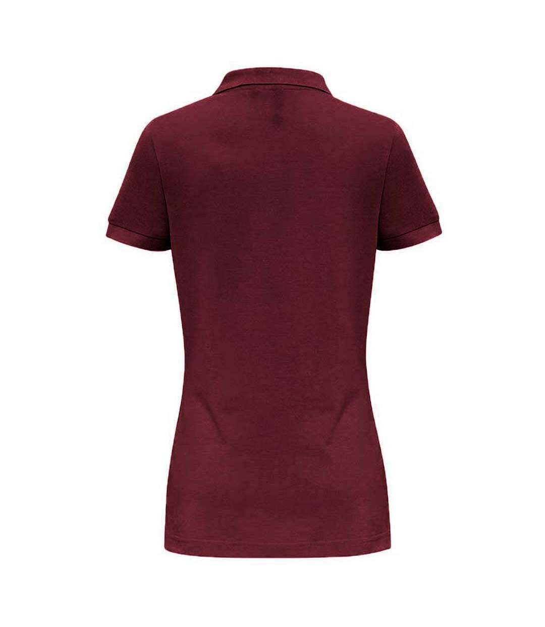 Polo uni femme bordeaux Asquith & Fox