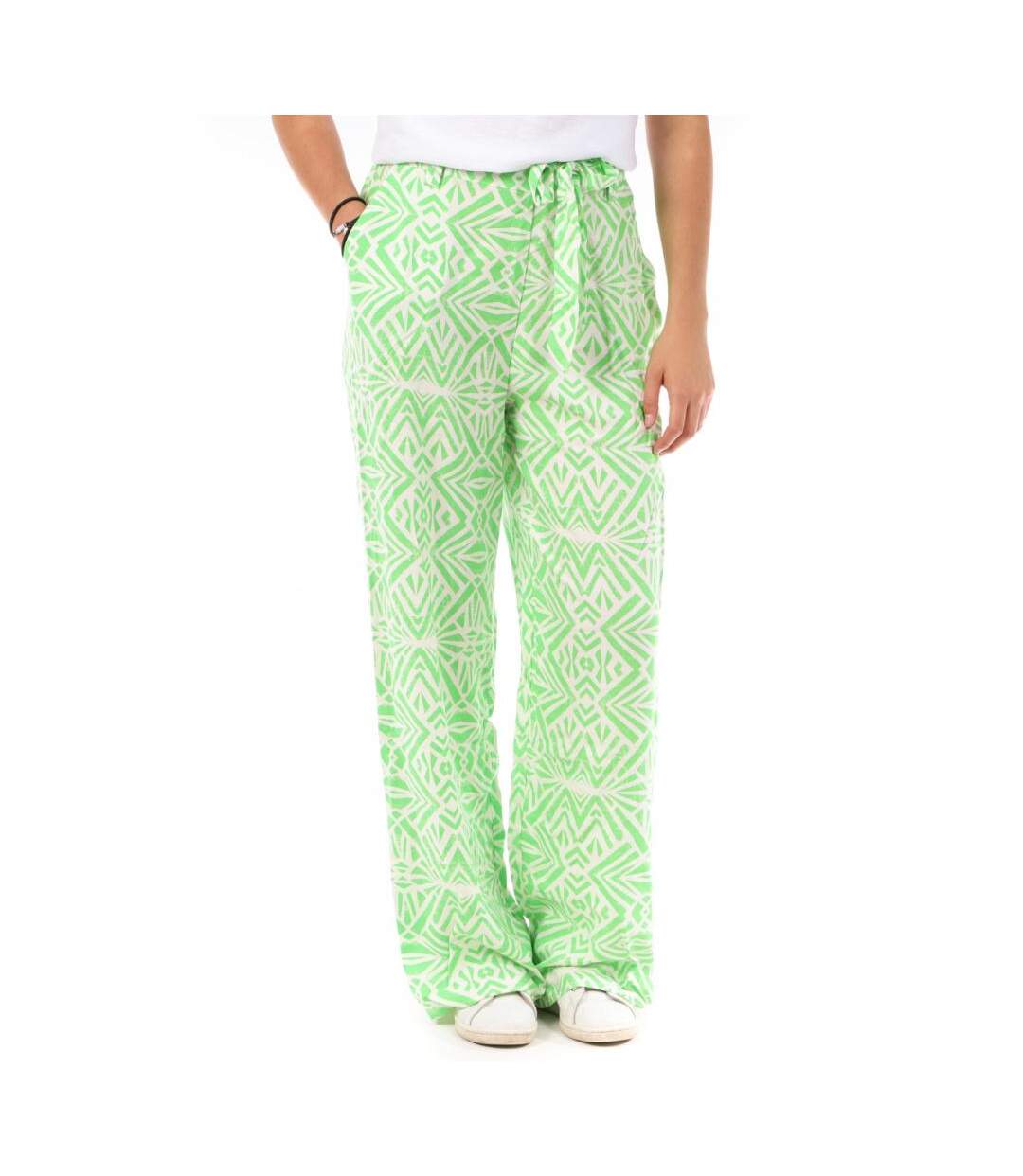 Pantalon Vert Femme Only Nova Life Palazzo - 38