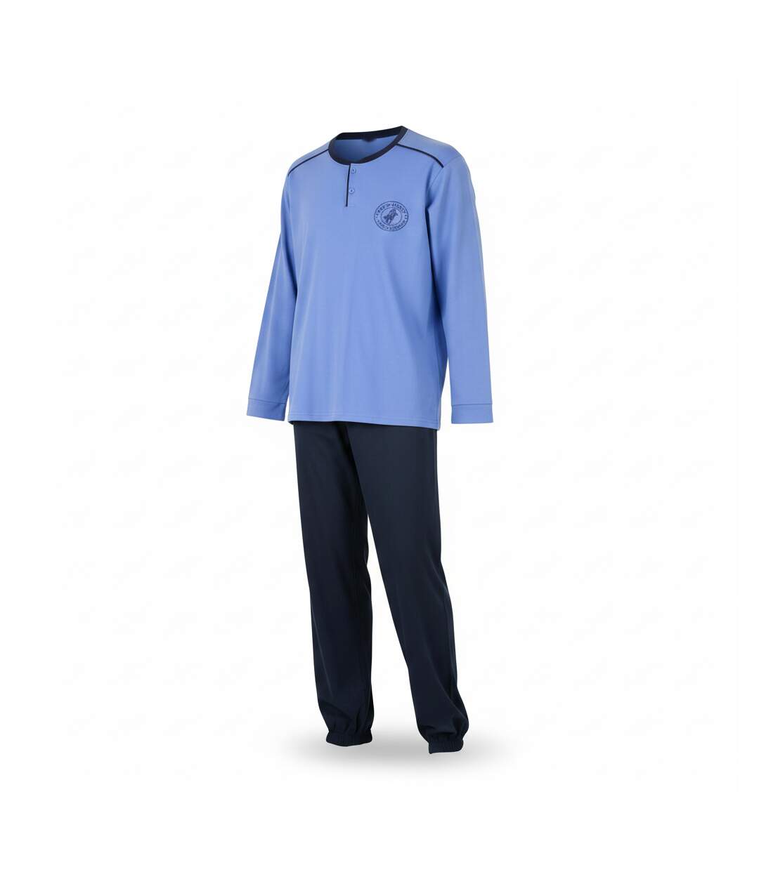 OZABI Pyjama Homme Doublé Polaire Écusson Brodé-1