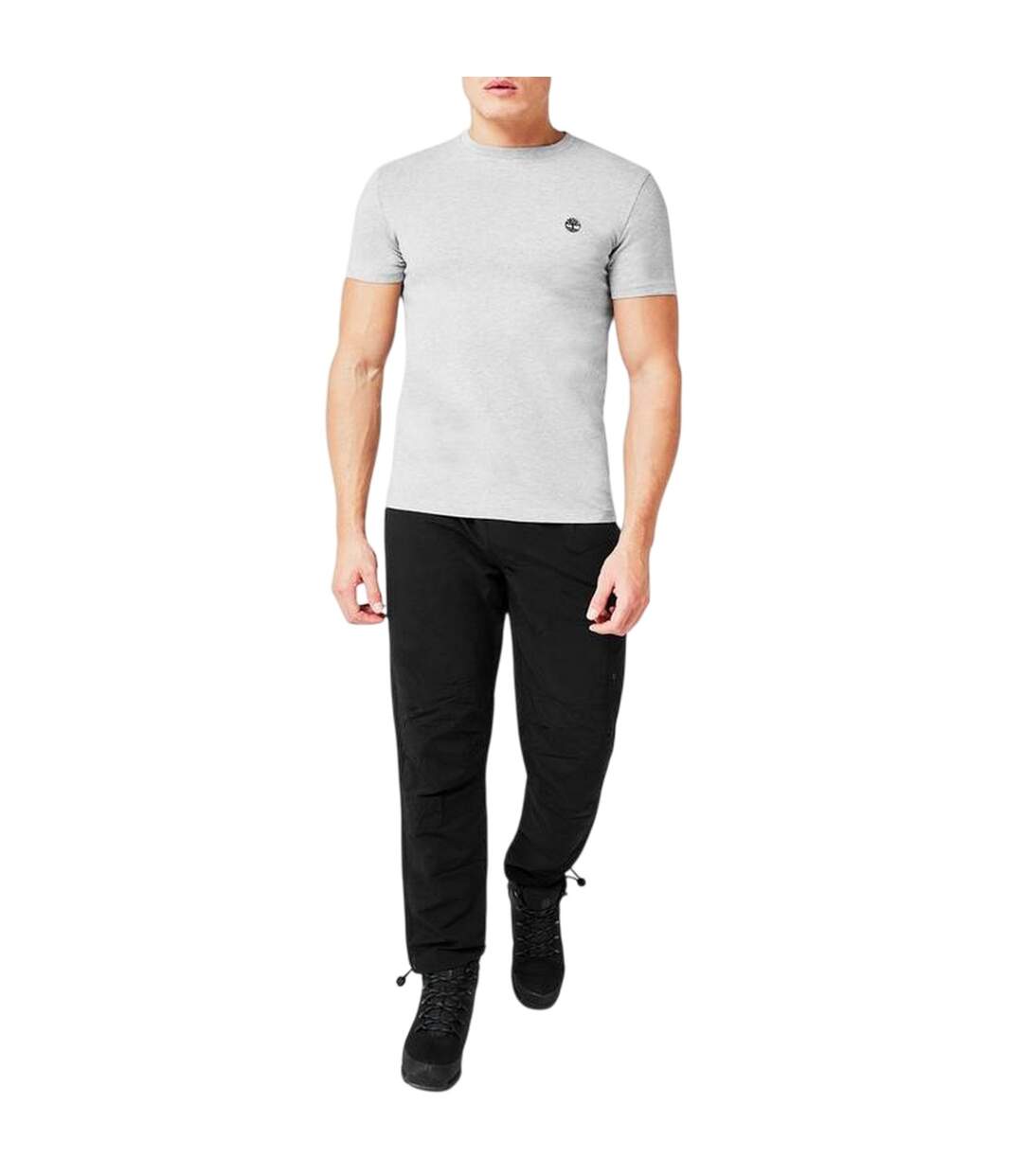 T-shirt Motif/style Brodé River Homme Gris Timberland-1