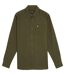 Chemise Unie Manches Longues À Boutons Homme Vert Kaki Lyle & Scott-2