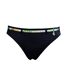 Bas de bikini noir femme grain de sable pendentif-1