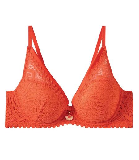 Soutien-gorge ampliforme coque moulée orange Sarong