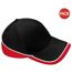 Lot de 2  casquettes de sport adulte noir/rouge classique/blanc Beechfiel