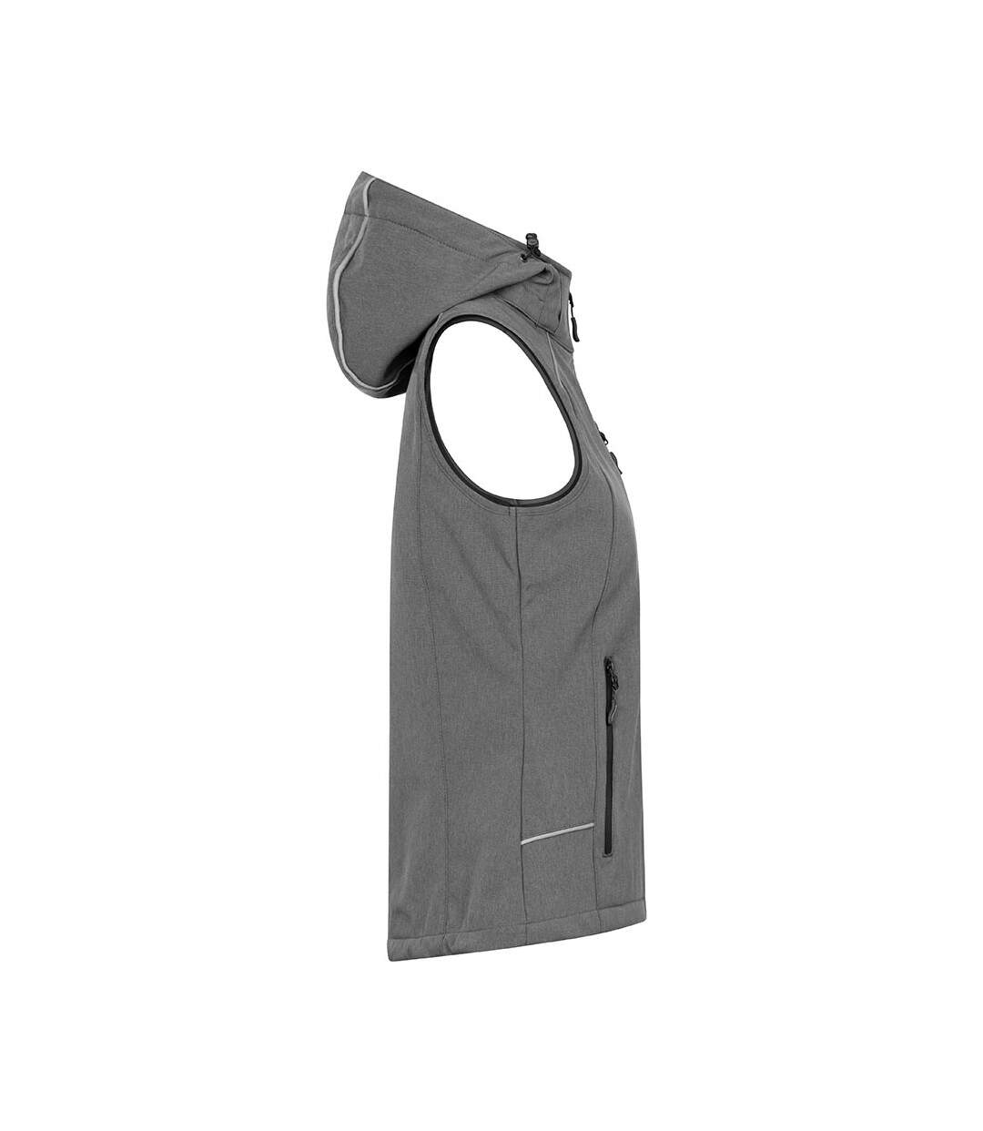 Veste Sans Manches Femme Gris Chiné Promodoro-3