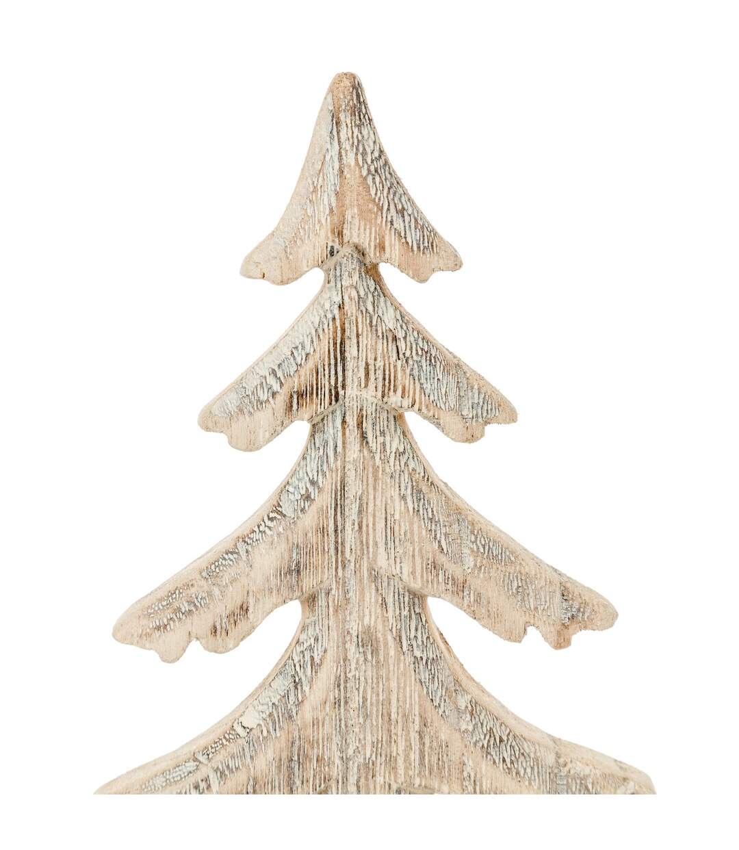 Sapin de Noël Buche - 11,5 x 8,5 x 26 cm - Beige-2