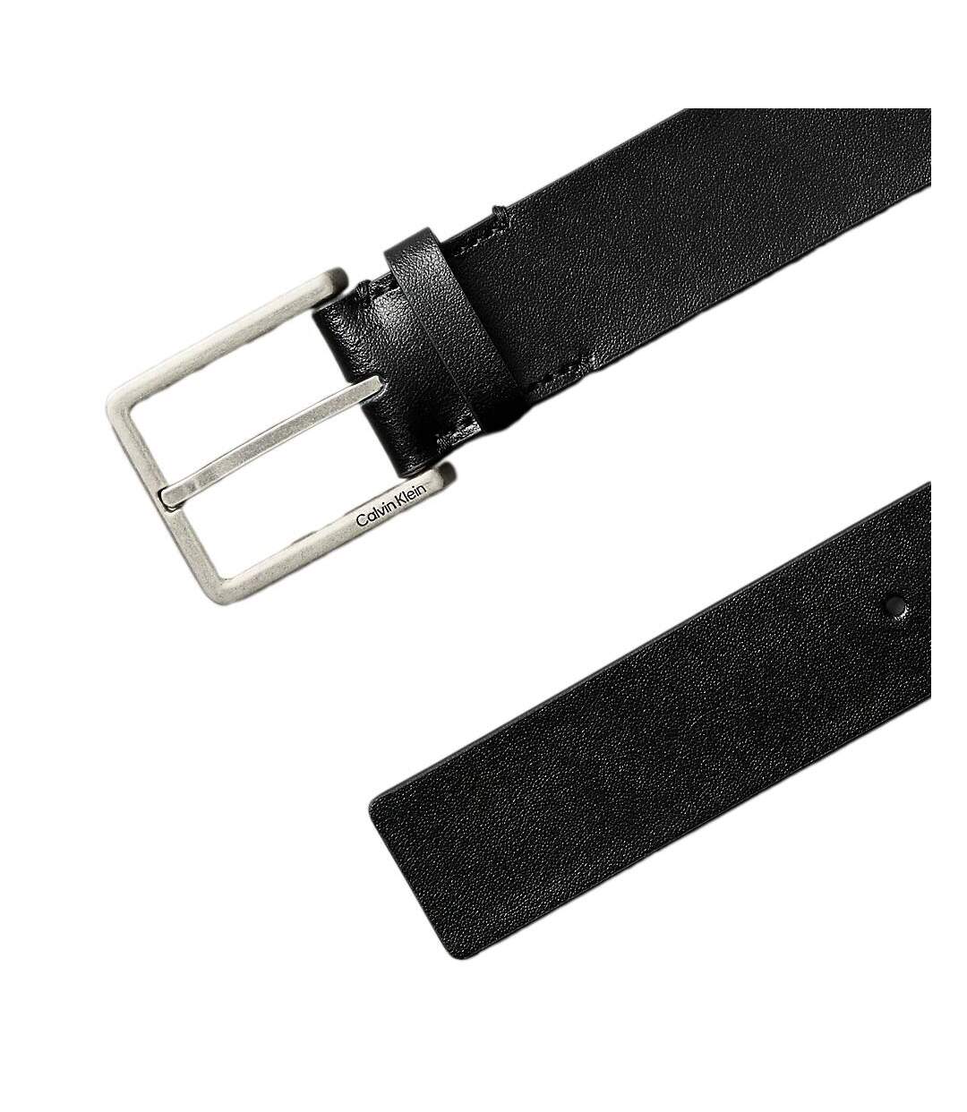 Ceinture noire/silver homme calvin klein jeans warmths-2