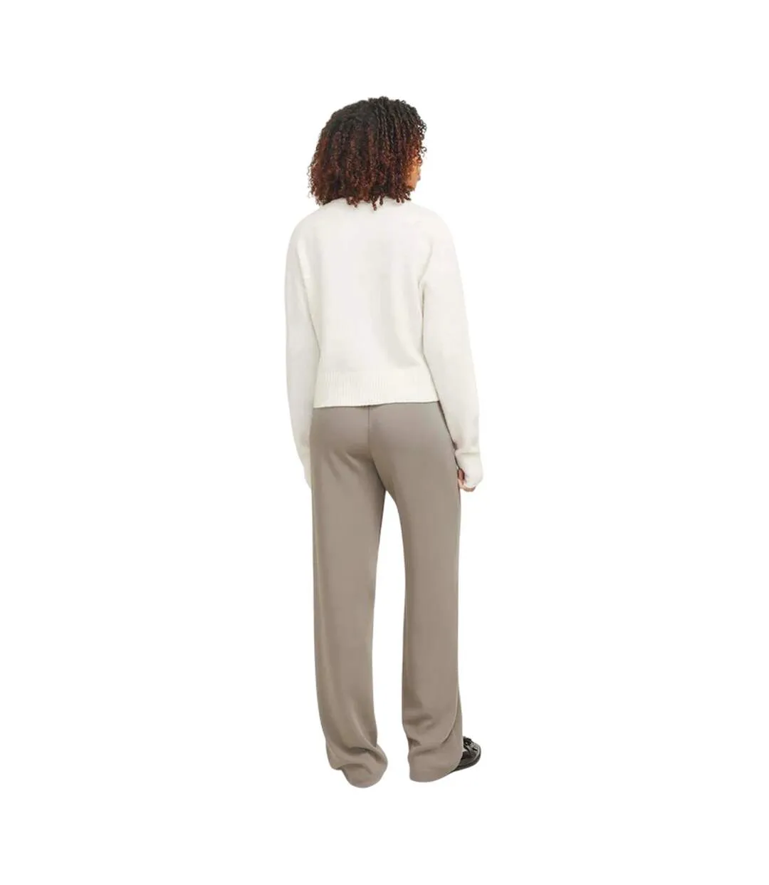 Womens/ladies Poppy High Waist Casual Trousers Brindle JJXX-1