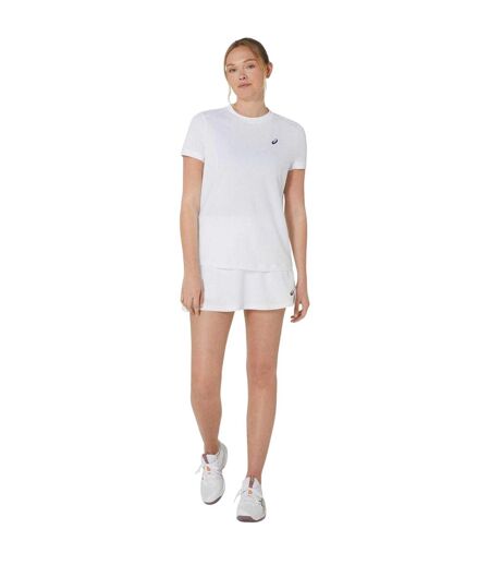 T-shirt Manches Courtes Motif/style Logo Court Femme Blanc Brillant Asics
