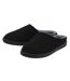Dunlop - Mules homme aspect daim noires ouvertes à l’arrière-1