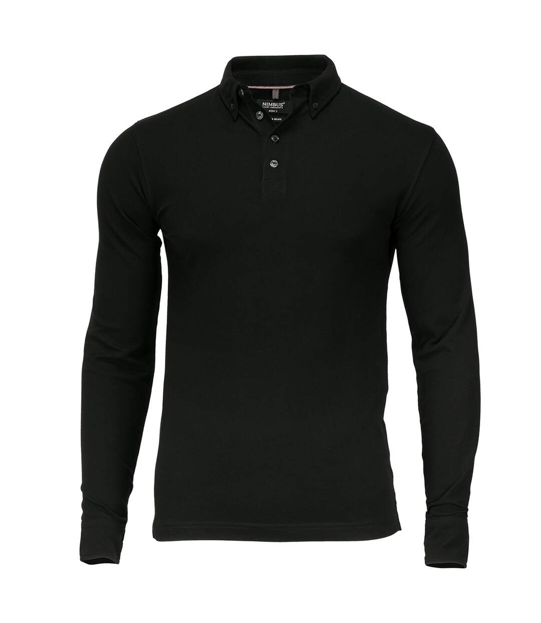 Carlington polo à manches longues homme noir Nimbus Nimbus