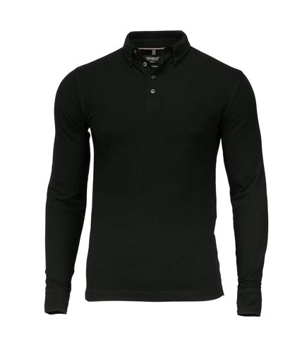 Nimbus Mens Carlington Deluxe Long Sleeve Polo Shirt (Black) - UTRW5653