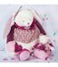 Doudou boîte à musique lapin 17 cm collection LAPIN CERISE rose-3