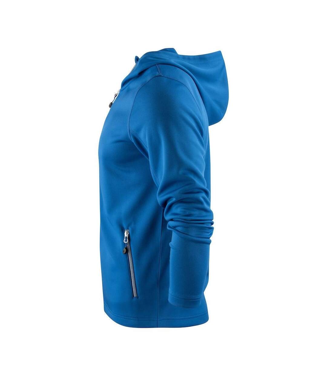 Mens Layback Hoodie Blue Printer RED-3