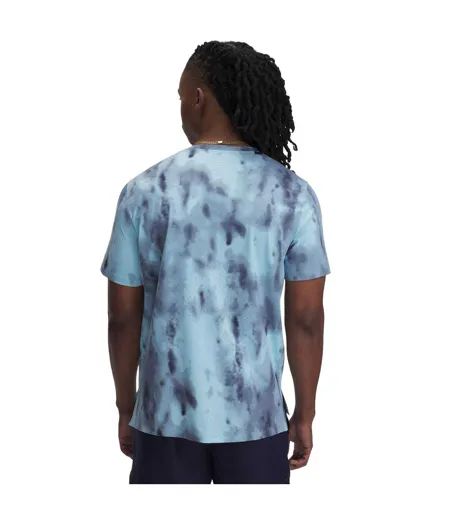 Mens Launch Elite Tie Dye T-shirt Blue Under Armour