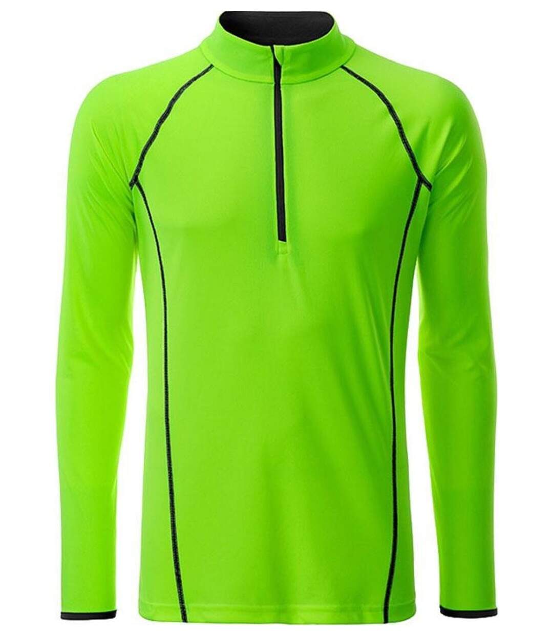 Maillot running respirant manches longues - Homme - JN498 - vert vif