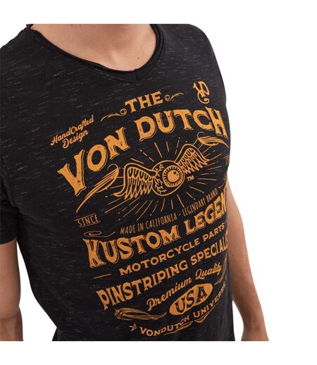 T-shirt homme col en v en coton List Vondutch