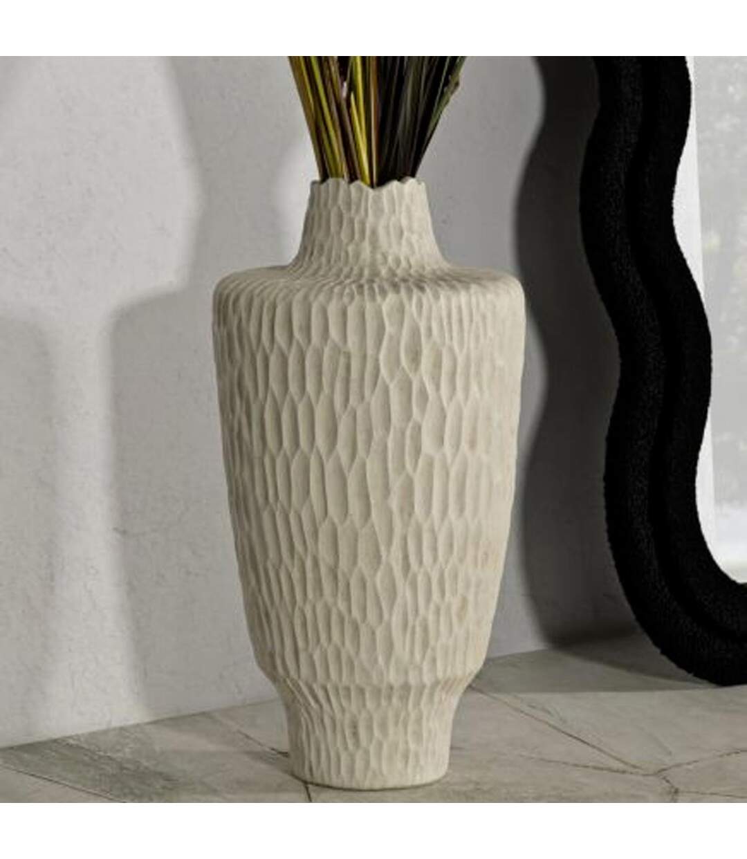 Vase Design Shade 57cm Crème-5
