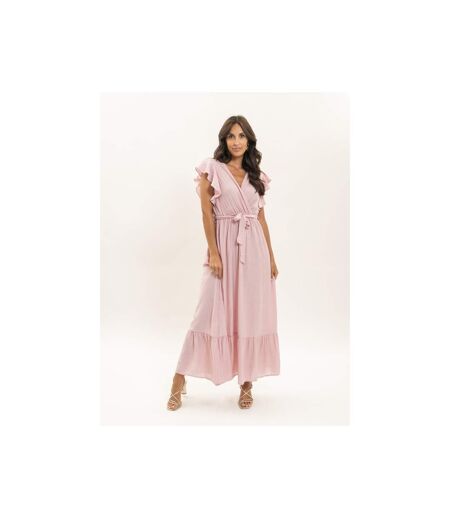 Robe longue cache-coeur avec ceinture ITERIA - Dona X Lisa