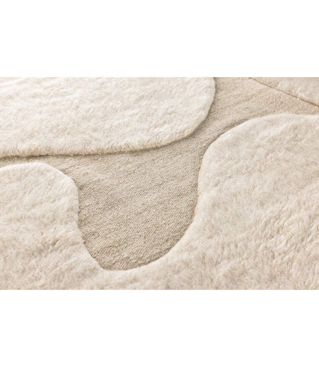 Tapis Déco en Laine Boone 160x230cm Beige-2