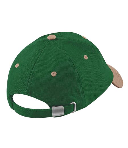 Beechfield Unisex Adult Heavy Brushed Cotton Low Profile Cap (Forest Green/Taupe) - UTBC5300