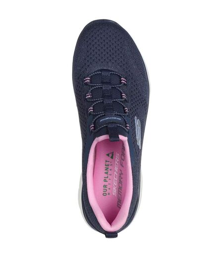 Womens/ladies summits new nature trainers navy/pink Skechers
