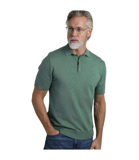 Mens quentin knitted short-sleeved polo shirt ivy Weird Fish