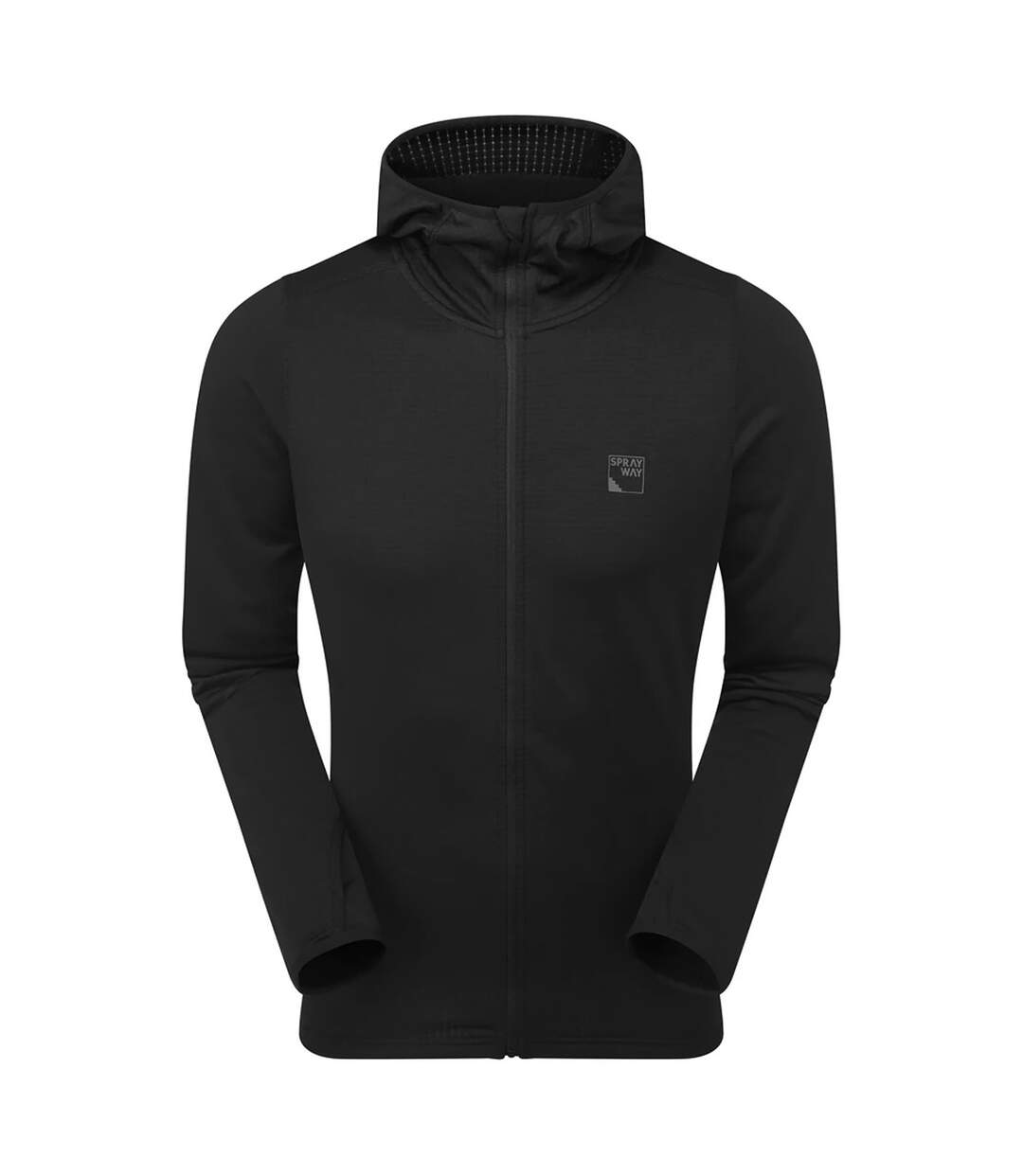 Mens Soft Fleece Top Hoody with Full Zip and Thumb Loops for Hiking-1