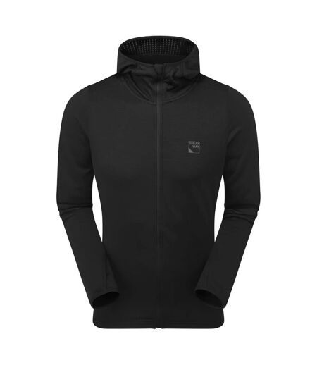 Mens Soft Fleece Top Hoody with Full Zip and Thumb Loops for Hiking