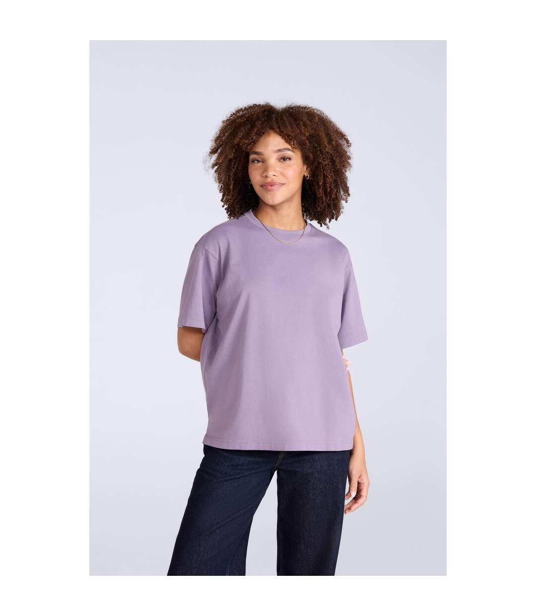 Womens/ladies Idol Relaxed Fit T-shirt Purple Animal-1
