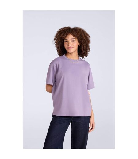 Womens/ladies Idol Relaxed Fit T-shirt Purple Animal