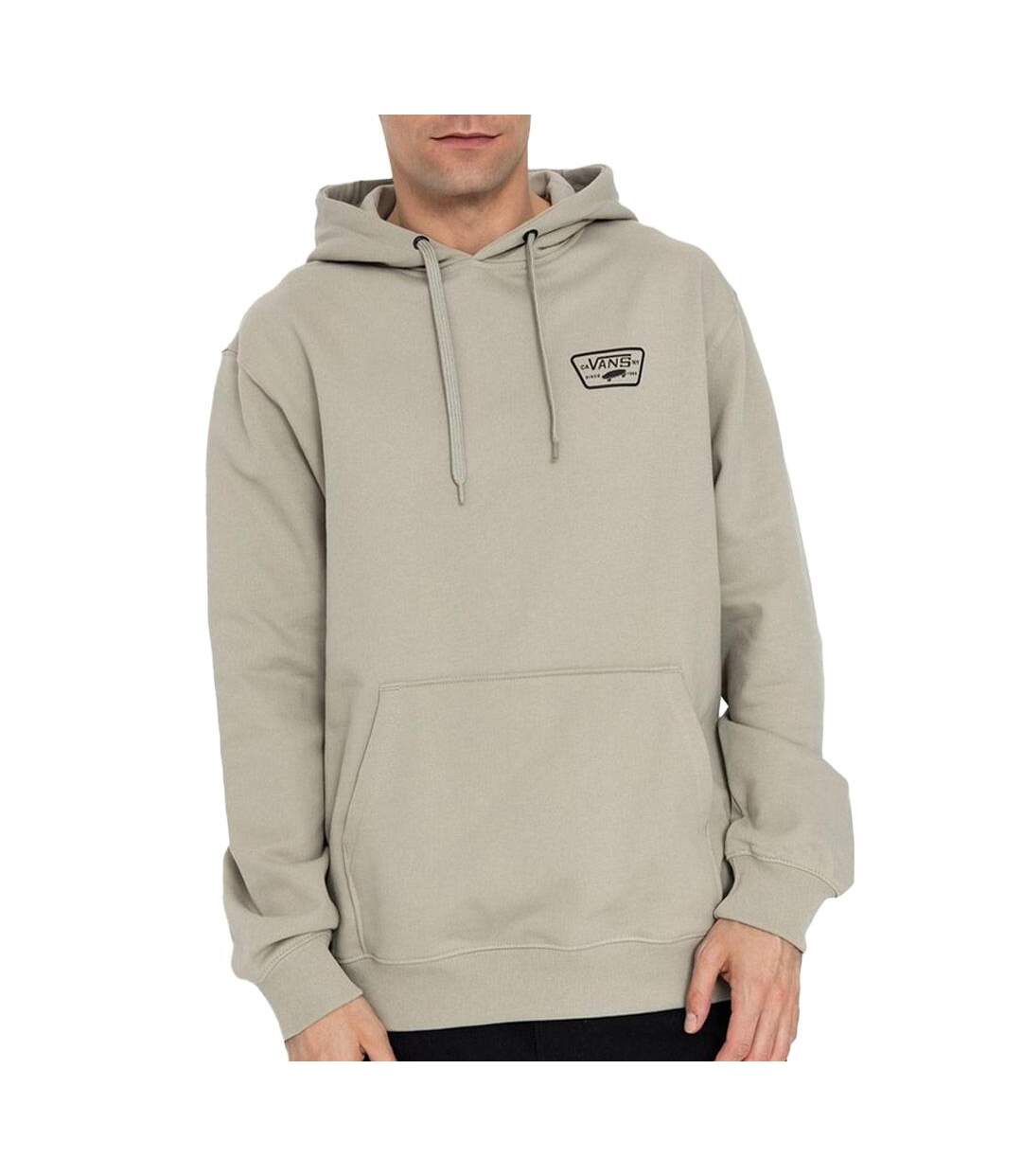 Sweat beige homme vans full patch-1