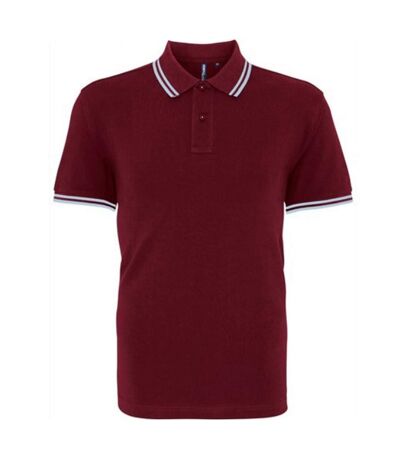 Polo homme bordeaux/bleu ciel Asquith & Fox