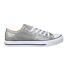 Womens/ladies Canvas Flat Trainers Silver SoulCal-1