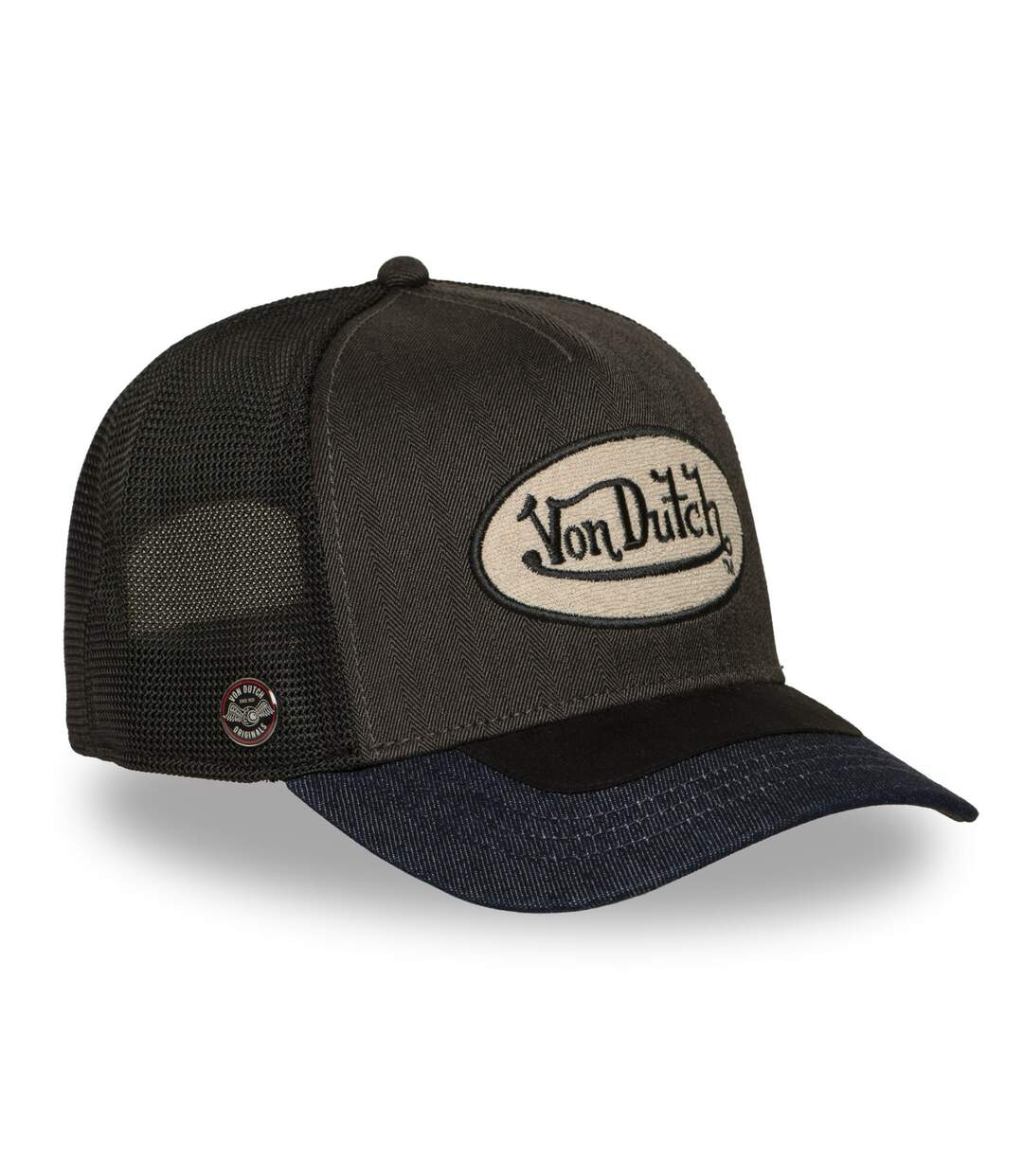 Casquette trucker filet premium avec patch et visière bimatière Shiel Vondutch-4