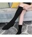 Ladies 6 Pairs Long Bamboo Socks | Knee High Plain & Patterned Design Socks-5