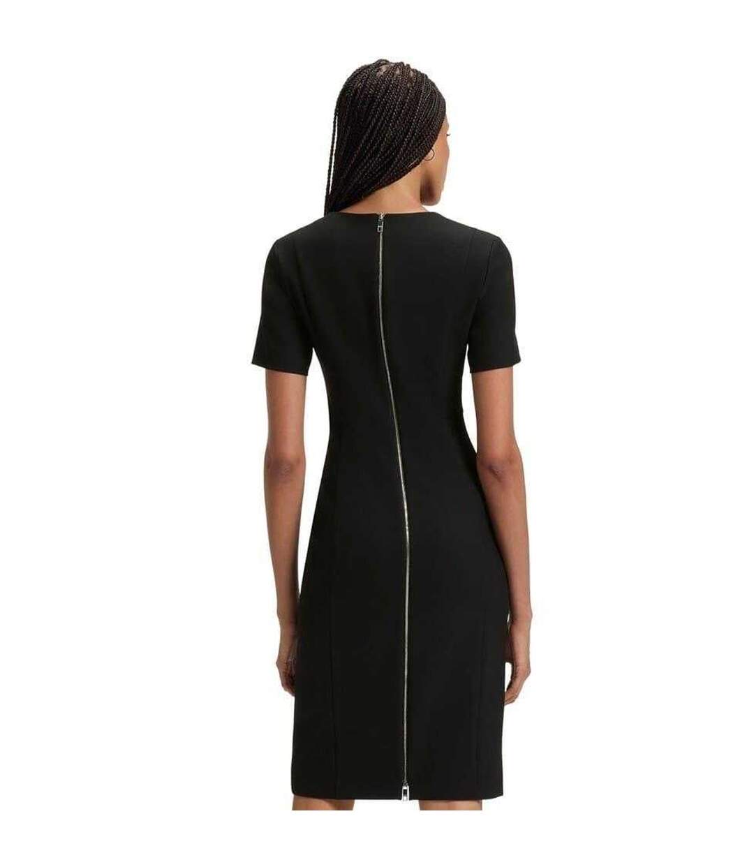 Robe Manches Courtes Motif/style Longueur Genoux Damaisa Femme Noir Boss-3