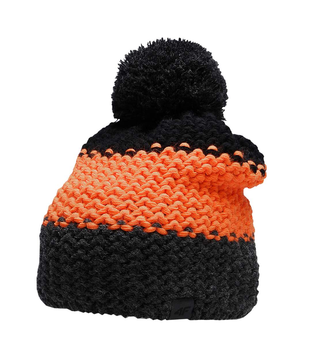 Bonnet Motif/style Logo Hjz22 Noir Orange 4F-1