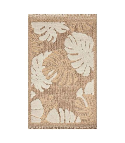 Tapis intérieur extérieur aspect jute jaune Tulum 9062 180 x 67 cm