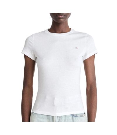 T-shirt blanc femme tommy hilfiger tjw - l