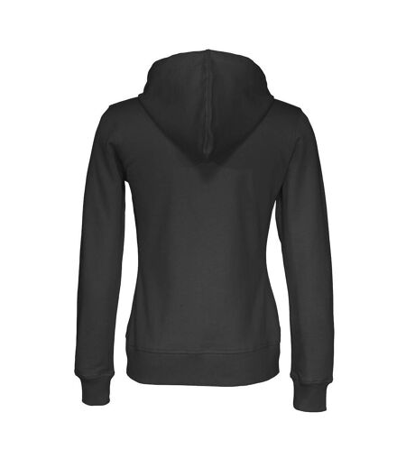 Womens/ladies Full Zip Hoodie Black Cottover