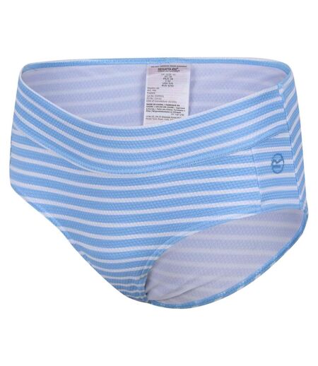 Womens/ladies Paloma Striped Swim Briefs Blue White Regatta
