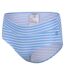Womens/ladies Paloma Striped Swim Briefs Blue White Regatta-1