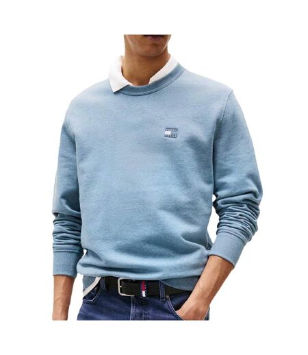 Sweat bleu homme tommy hilfiger badge crew - l
