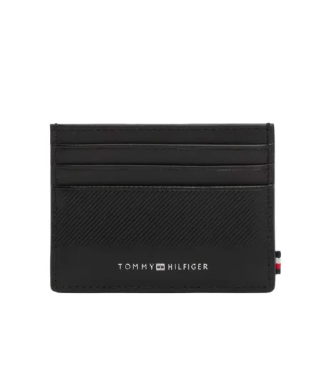 Porte cartes noir homme tommy hilfiger foundation
