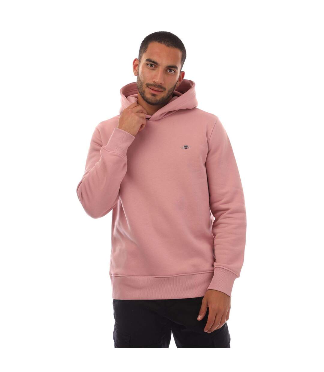 Sweat À Capuche Homme Rose Gant-2
