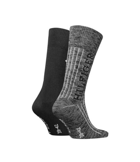 Chaussettes Motif/style Rayé Homme Noir Gris Tommy Hilfiger